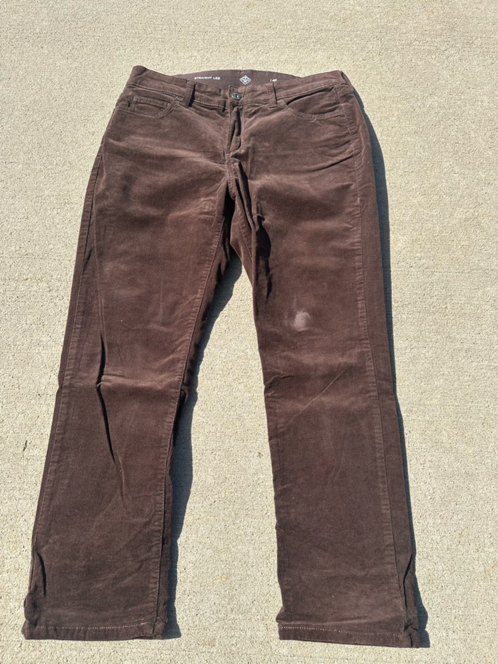St. John's Bay Women's Straight Leg Corduroy Jeans - Brown
